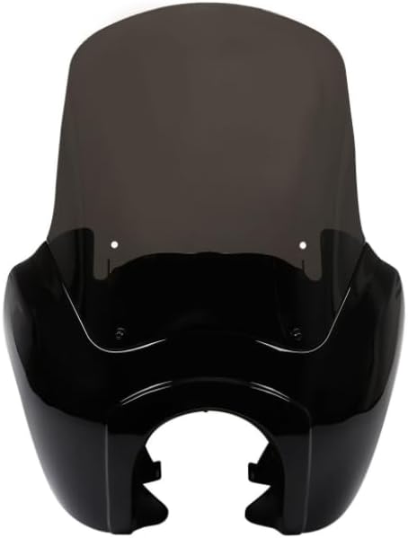 5.75 Headlight Fairing Cover - 15 Smoke Windshield Gloss Black Fit for Harley Dyna (FXDXTT/FXR T-Sport)